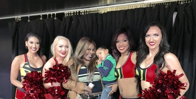 Melissa & Kayden with Atlanta Hawks Cheerleaders