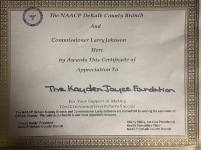 Awards from The NAACP and Commissioner Johnson
